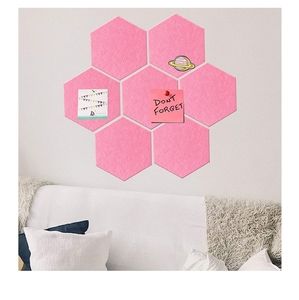 7pc felt hexagon boards wall art pink